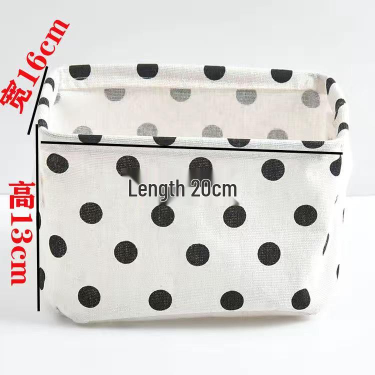 Compact Square Cotton Linen Storage Basket