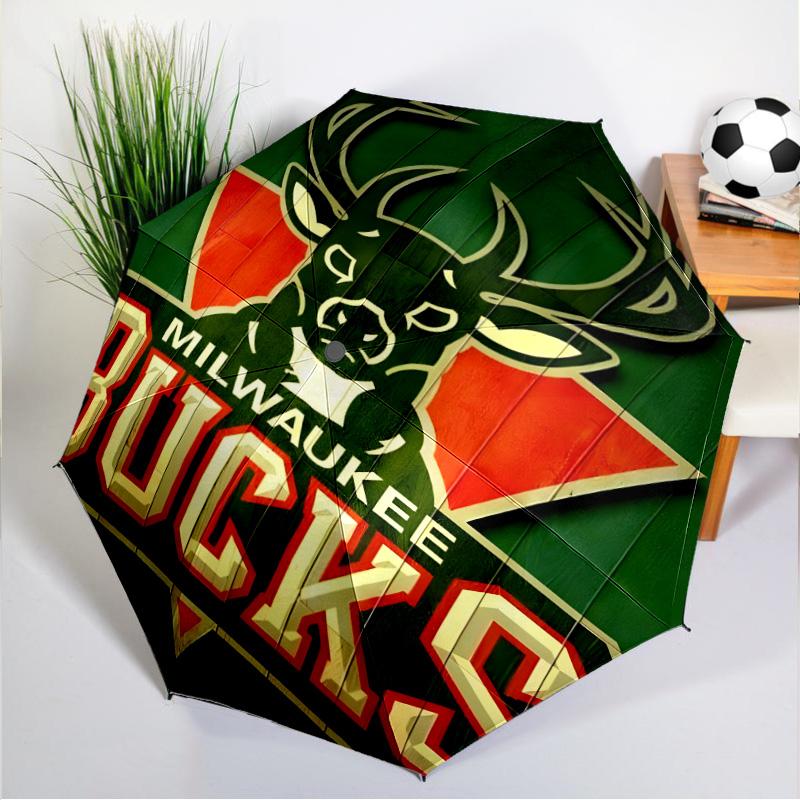 Bucks Team Logo Artwork Umbrella 8-Frame for Travel, Camping, Casual Lightweight Portable Umbrella, Essential for Every Family Holidays Gift