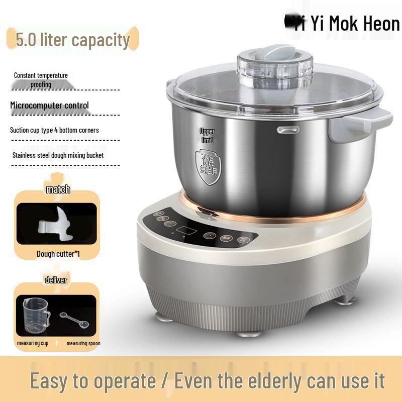 Smart Electric Stainless Steel Noodle Maker & Dough Mixer - Automatic Kneading & Mixing Machine