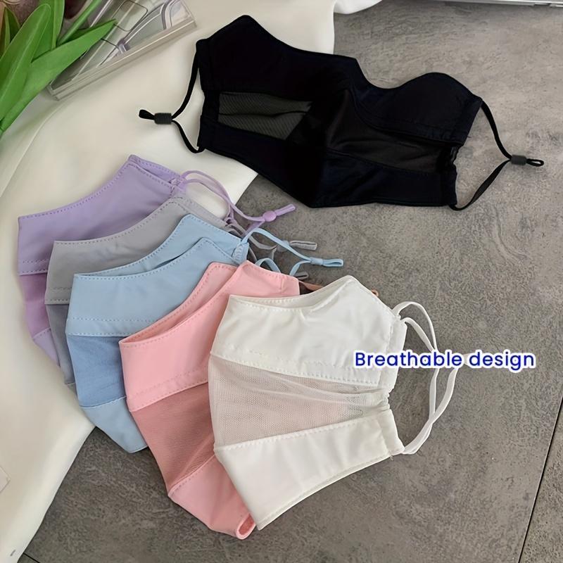 Sommer Sonnenschutzmasken für Damen Vollgesichtsbedeckung Atmungsaktiv Dünner Gesichtsschild, Verstellbar für Outdoor-Sommerbekleidung