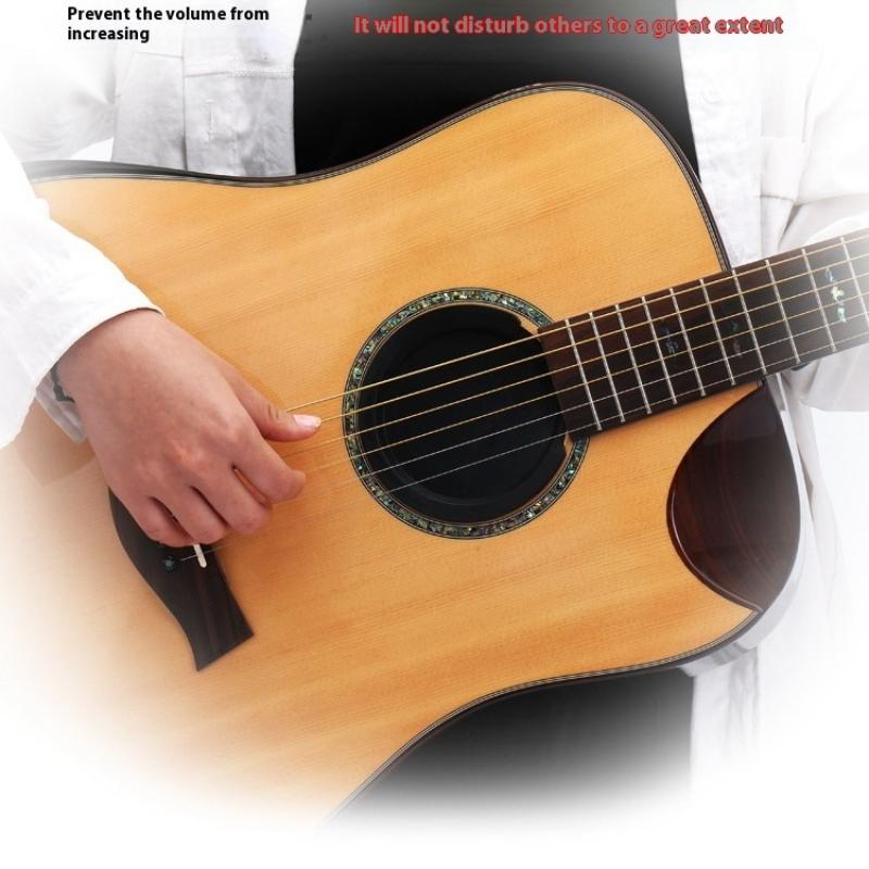 1/2 Stück Silikon Klassische Gitarre Buster Schalllochabdeckung Gitarren-Geräuschreduzierung Gitarrenzubehör Pufferblock Stöpsel Teile