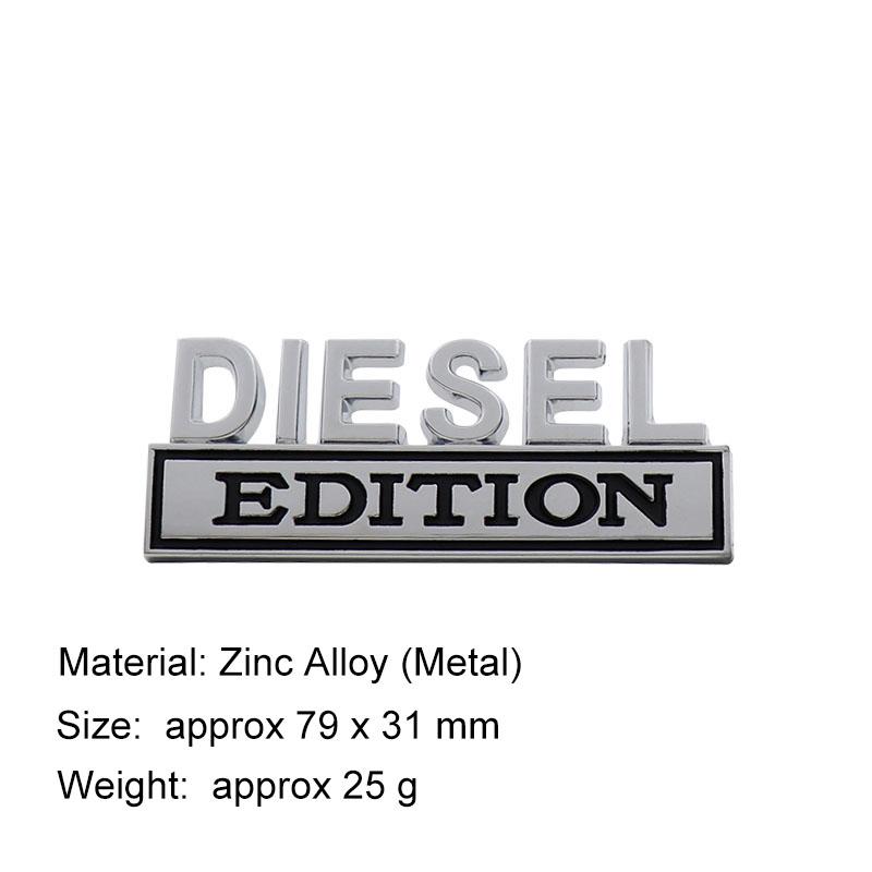 Auto Styling 3D Benzin TURBODIESEL Öl Metall Chrom Zinklegierung Emblem Logo Auto Plakette Karosserie Kofferraum Kotflügel Emblem Autozubehör