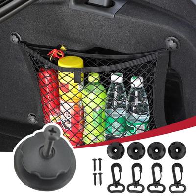 Cargo Net Hooks Car Rear Trunk Mount Cargo Net Holder Cargo Net Hardware Kit Mesh Pocket Replacement Hooks For Car Rear Cargo