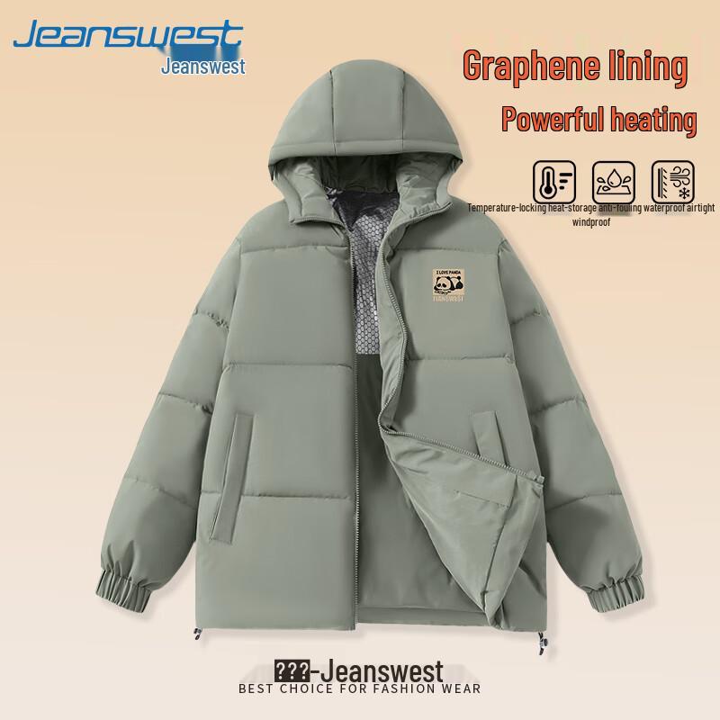 

Jeanswest Men s Winter Graphene Padded Hooded Jacket M