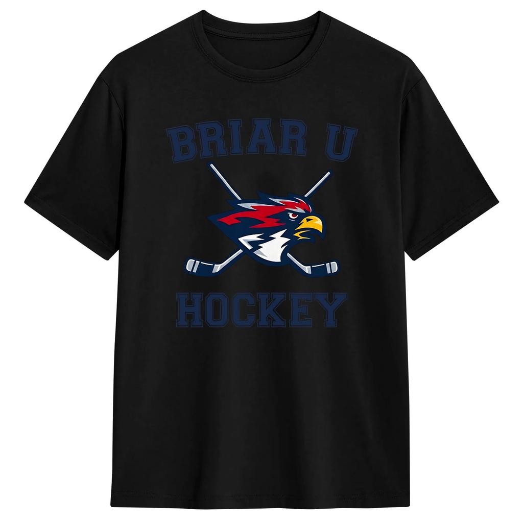 Mens T-Shirt Briar Hockey Est 2018 Off Campus T Shirts Trendy Cool Summer Tee Shirt Vintage Pure Cotton Clothes Plus Size