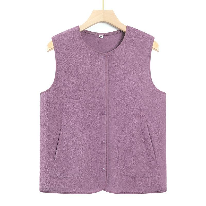 Damska kamizelka Rok 0 Kamizelka kardigan z polaru Jesienna kamizelka