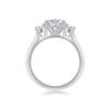 S925 Silver Ring 2 Carat Moissanite Closed Ring