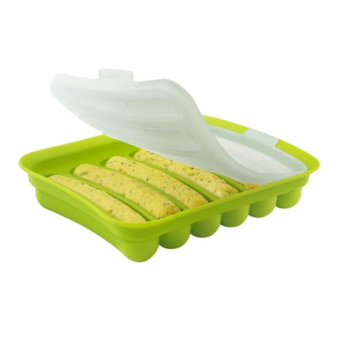 Sausage Molds, DIY Sausage Molds, Silica Gel Sausage Molds, Silica Gel Kitchen Supplies, DIY Food Cooking Aids, 6 Molds per Pack (Green)
