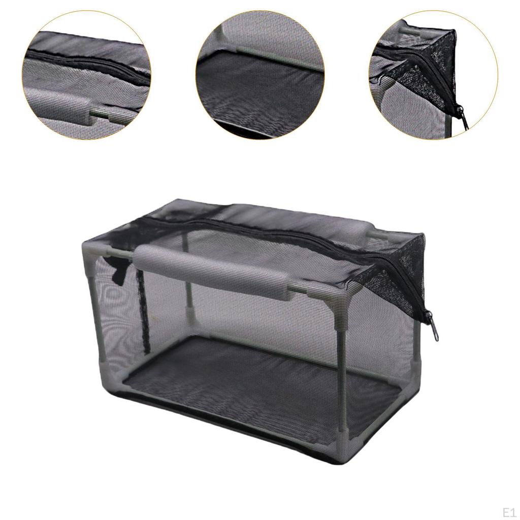 Aquarium Breeder Net Isolation Box Nylon Mesh Plastic Frame for Newborn Small Fish Easily Install