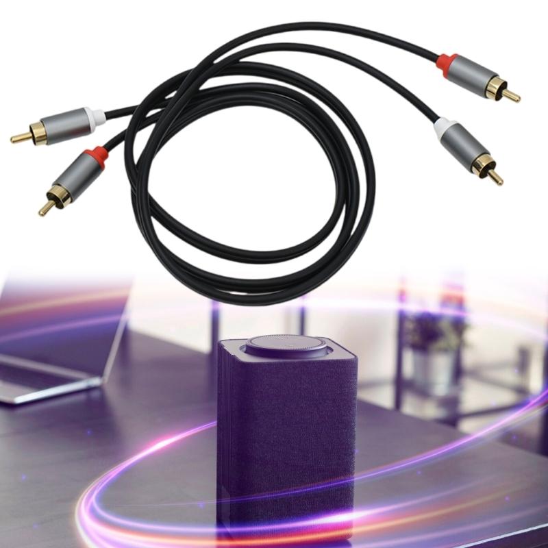 2RCA to 2RCA Stereos Splitter Cable 2RCA Male to 2RCA Male Sound Adapters for Laptop Phone Gaming Consoles Home Theater