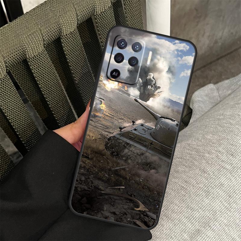 World Of Tanks Case For OPPO A78 A77 A17 A15 A52 A72 A91 A93 A5 A9 A54 A74 A94 A53s A54s A57s A16 A76 A96