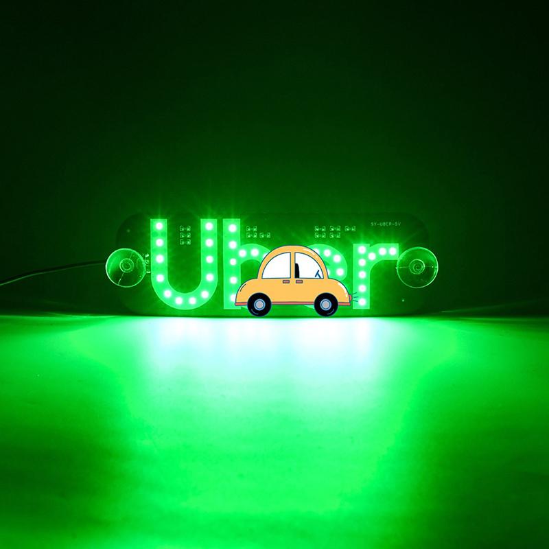 Led Signal Light Taxi Signal Lamp For Lyft Logo Light Usb Led Cab Panel Indicator Lights Signal Lamp Auto Decoration Lamp