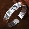 Adjustable Vintage Tibetan Mantra Solid Cuff Bracelet Men Women Ethnic Boho Style Plated Copper