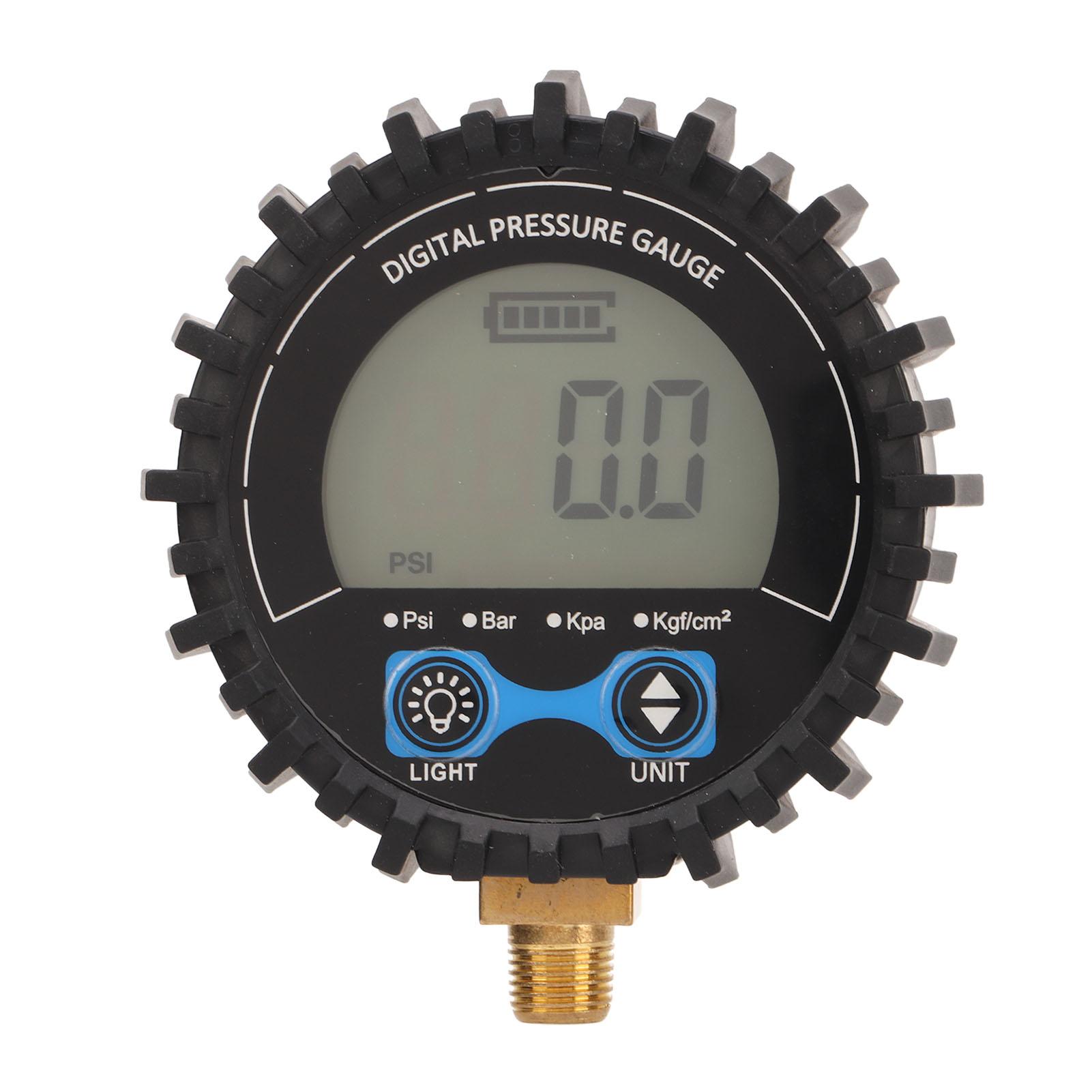 

Tire Inflator Digital Pressure Gauge Accurate 4 Units Switchable Low Wear for Cars Trucks