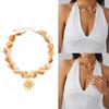 Stylish Sunflower Designs Necklace Stylish Alloy Materials Neckchain Perfect For Parties Weddings And Casual Outfits