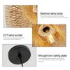 Led Pendant Lamp Ceiling Chandelier Bamboo Weaving Lights for Living Room Dining Handmade Modern Art Rattan Lampshade Restaurant