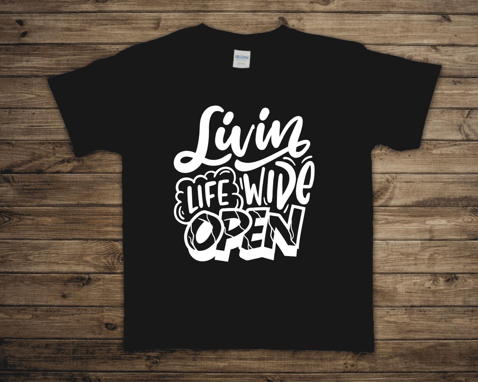 Living Life Wide Open Dirt Bike Tee Toddler/Youth Racing Shirt, Kids Motocross T-Shirt M
