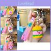 Adorable Porte-clés Castor de Dessin Animé Breloque pour Sac à Dos Porte-clés en Silicone Cadeau Peluche Mignon Accessoire de Sac