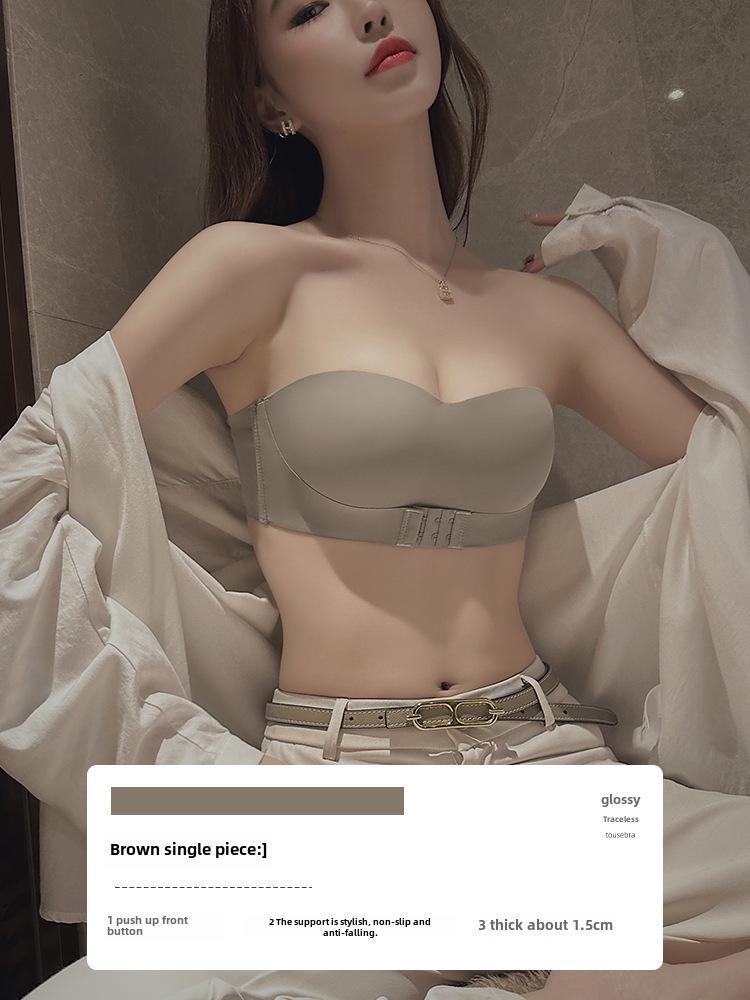 

Оригинальный бюстгальтер без бретелек со сборками для женщин - нескользящий, для груди от маленькой до большой, не пропускает воздух, невидимый для свадебных платьев, красивый дизайн спины 36/80B