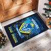 Warrington Wolves FC Printed Crystal Velvet Rug Non‑Slip Crystal Velvet Carpet For Sofa Bedroom Indoor Home Decoration