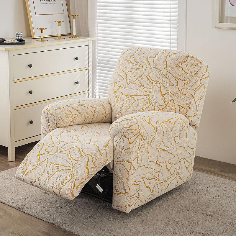 Seater Recliner Chair Cover Stretch Jacquard Armchair Chair Sofa Cover Slipcover for Living Room Recliner Protector with Pocket