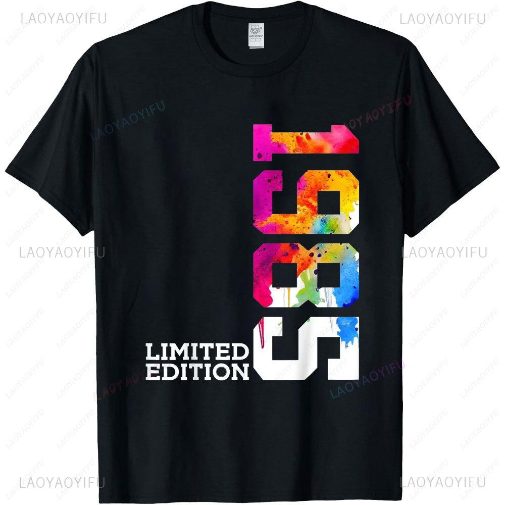 40 YEARS 40TH BIRTHDAY LIMITED EDITION 1985 Men T Shirt Vintag Soft Stretched Slightly Breathable Streetwear Graphic Tops