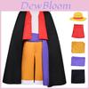 One Piece Wano Land Cosplay Herren-Set mit Monkey D. Luffy und Hut