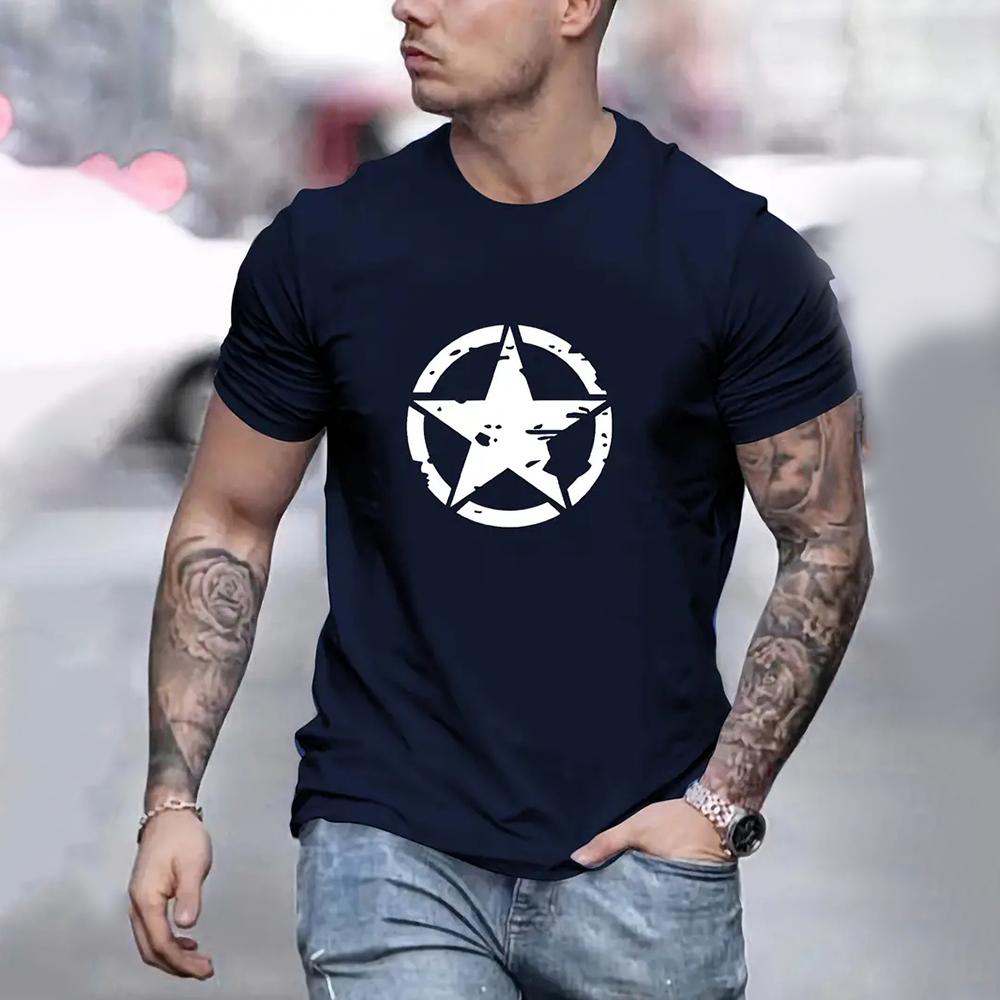 

Мужская футболка с узором и принтом, летняя повседневная футболка с коротким рукавом, уличная футболка с круглым вырезом в стиле ретро, ​​мужская одежда большого размера, пуловер 6XL