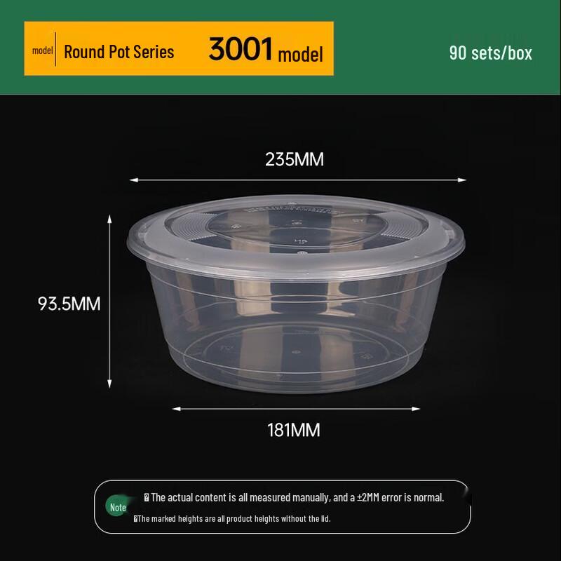 Einweg Runde Takeaway Lebensmittelbehälter mit Deckeln