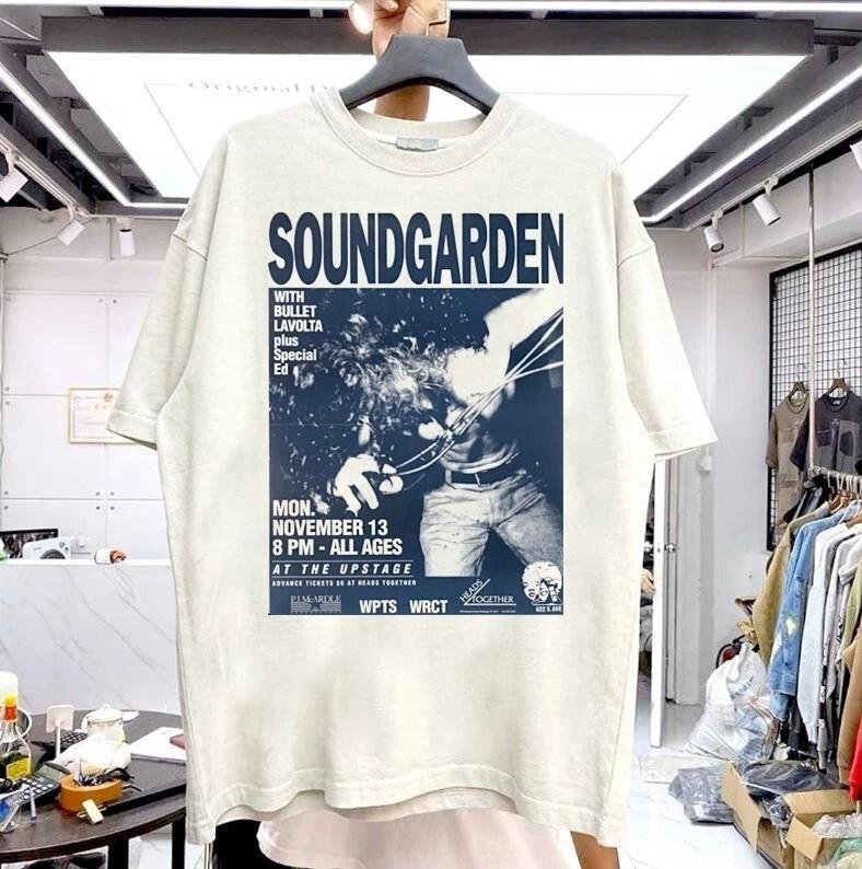 Vtg Soundgarden 90s White Short Sleeve T shirt Heavy cotton S5XL XL