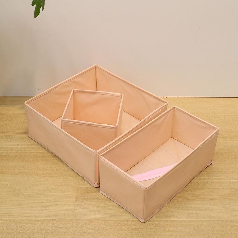 Folding Washable Small-sized Non-woven Fabric Storage Box,Suitable for Home Wardrobe,Clothing,Jewelry,Underwear ,Socks Storage.