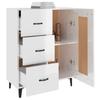 Sideboard High Gloss White 69.5 x 34 x 90 cm Engineered Wood