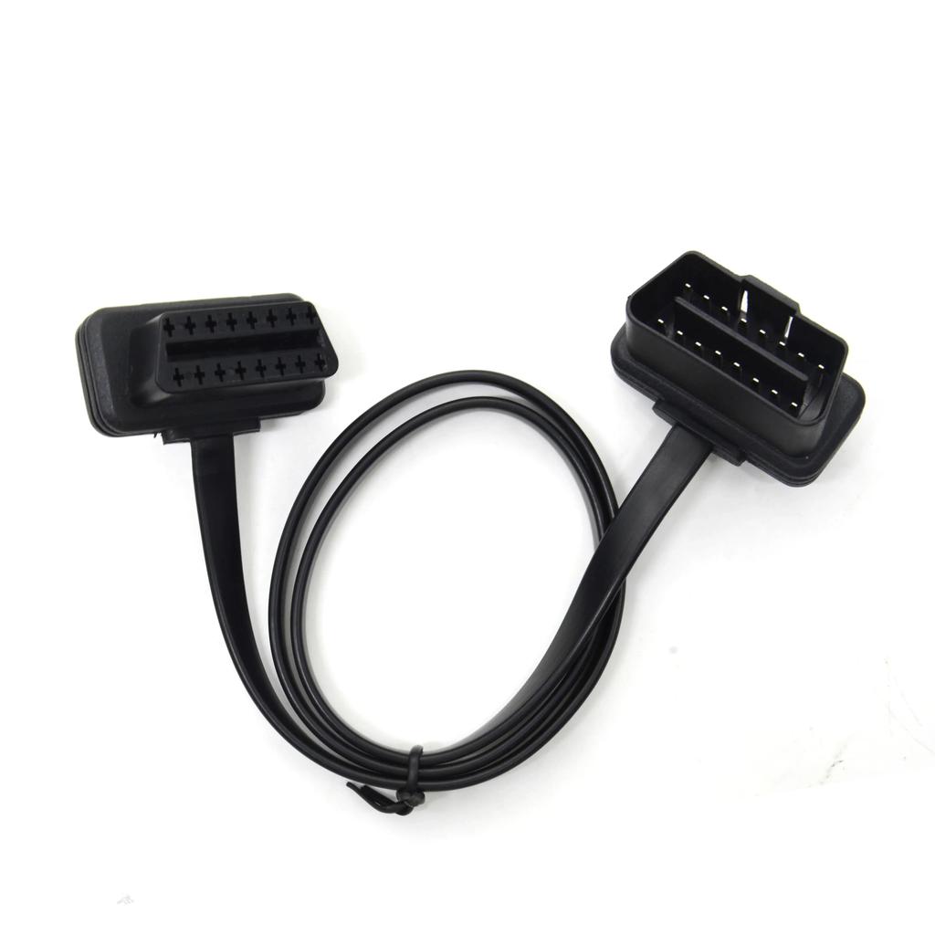 30/60/100CM Flat+Thin As Noodle 16 Pin Socket OBD OBDII 16Pin Car Scanner OBD2 Extension Cable Connector Car Diagnostic Tools