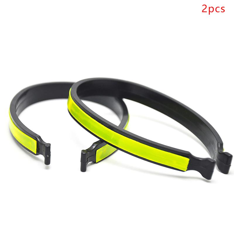 Outdoor Cycling High Visibility Bicycle Pants Clip Cycling Equipment 2pcs Reflective Trouser Clips Safety Strips
