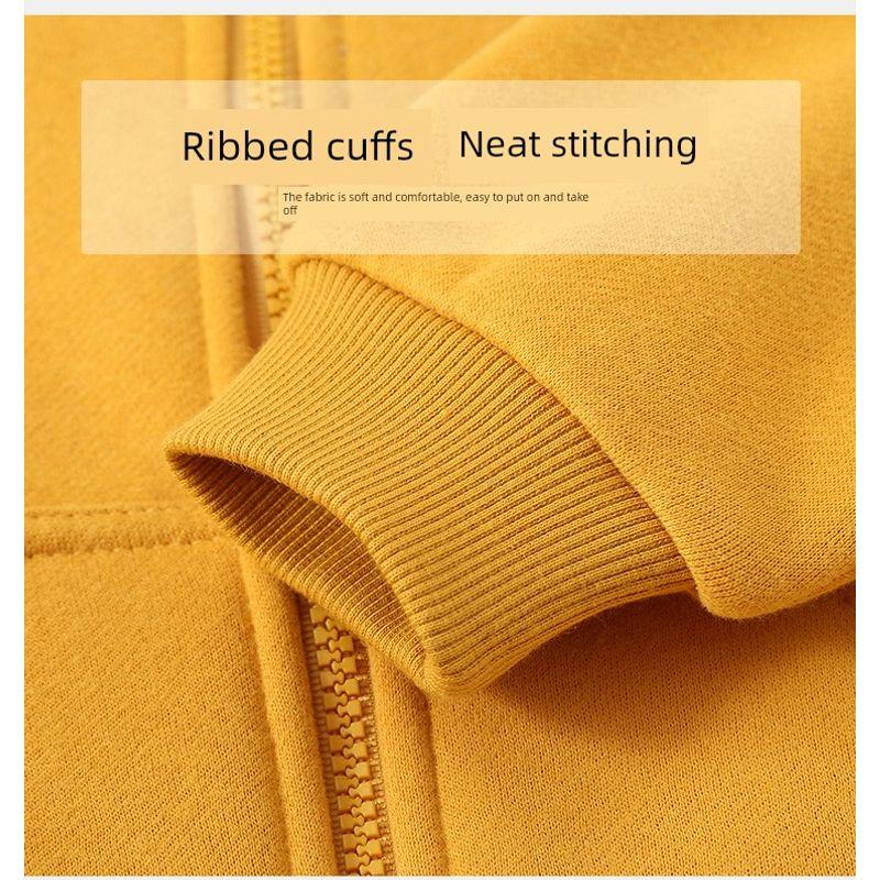 Fleece-Lined Men's Hoodie Dinosaur Zip-up Shirt Children's Clothing