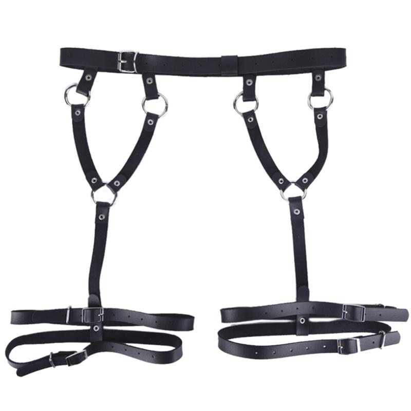Womens Leather Harness Garter Belts Erotic Body Cage Lingerie Gothic Strap Wear