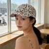 Adjustable Leopard Print Bow Baseball Cap Sunshade American Style Casquette Y2K Peaked Hat  Sports