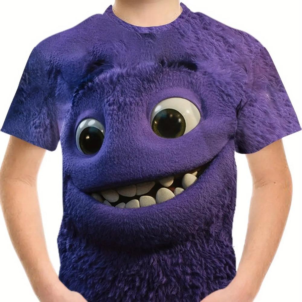 

Children s Design Series 3D Digital Printed Boys Fashion and Comfortable Round Neck Short Sleeved T-shirt 160