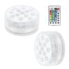 2PCS LED Pool Lamp 16 Color RGB Submersible Light with Magnet Suction Cup for Fish Tank Fountain