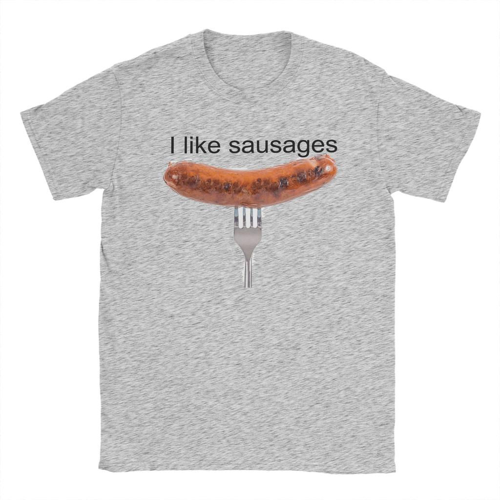 Awesome Sausage HOT DOG Sausage TShirts for Unisex Round Neck Cotton T Shirt  Short Sleeve Tee Shirt Plus Size Clothing