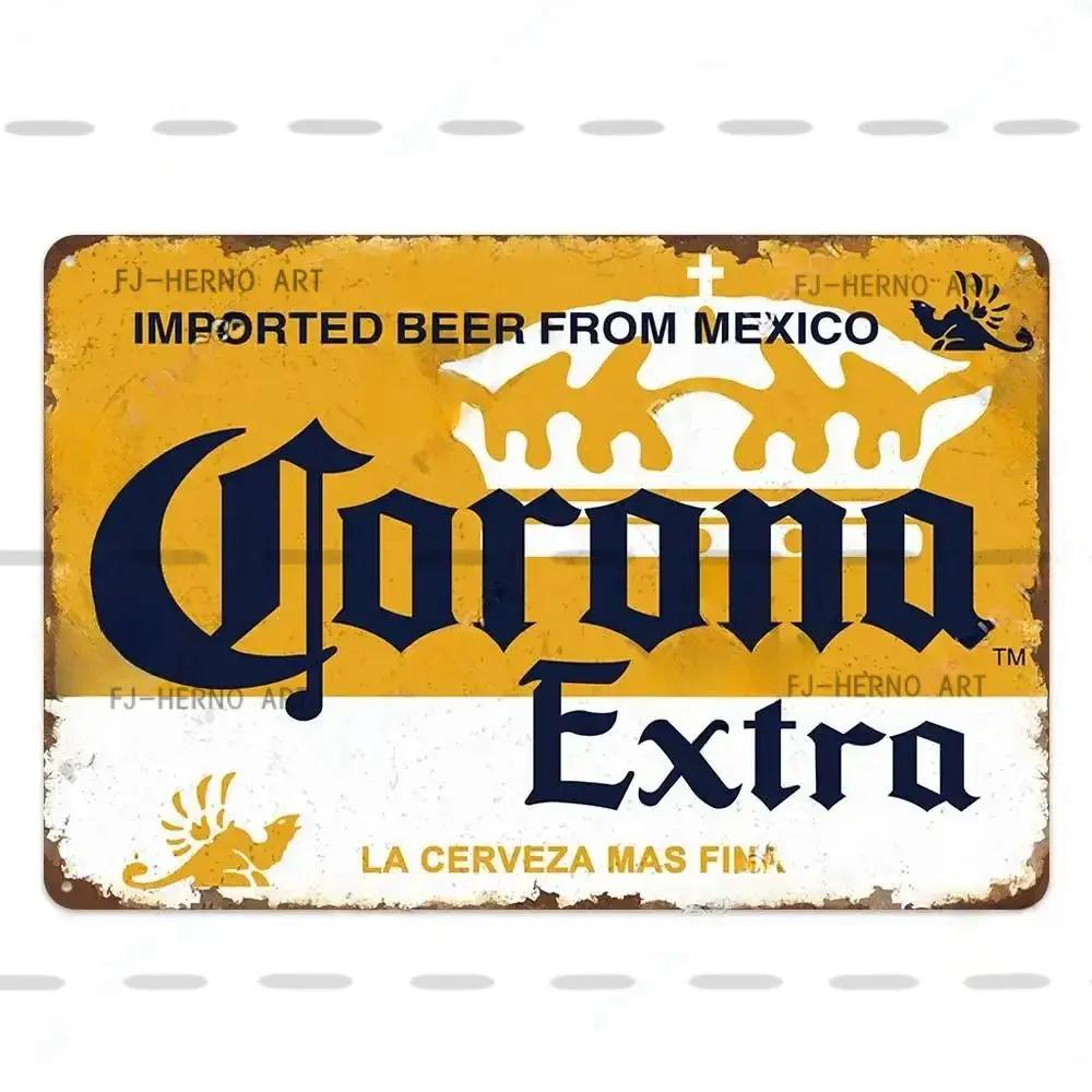 Vintage Beer Metal Sign Decorative Plaque - Retro Plate for Wall - Ideal for Bar Pub Club Dad's Garage Workshop Poster Decor