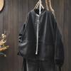 Damen Petites lockere Jeansjacke mit Revers - Frühling Lässig Übergröße