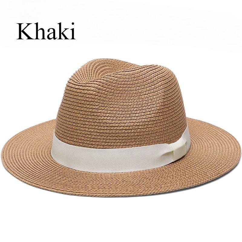 Wide Brim 63cm XL Sun Hat  for Men Women Casual  Large Panama Jazz Straw Hat Beach Wedding Khaki Plus Big Size Cap 60cm Custom
