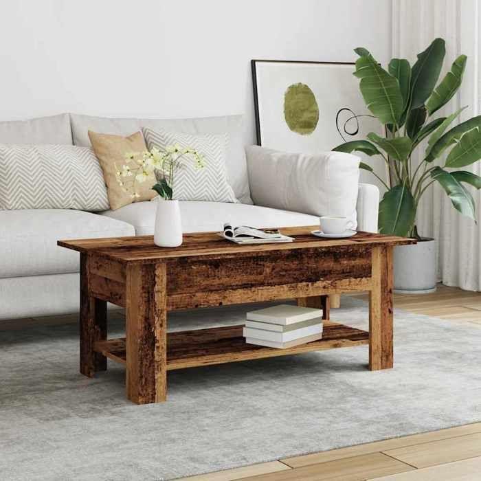 VidaXL Coffee Table Old Wood 102x55x42 Cm Engineered Wood, Side Table, Living Room Table, Side Table, End of 856796