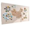 World Map Wall Sticker with Travel Photo and Footprint Markers - Guest Decorative Board