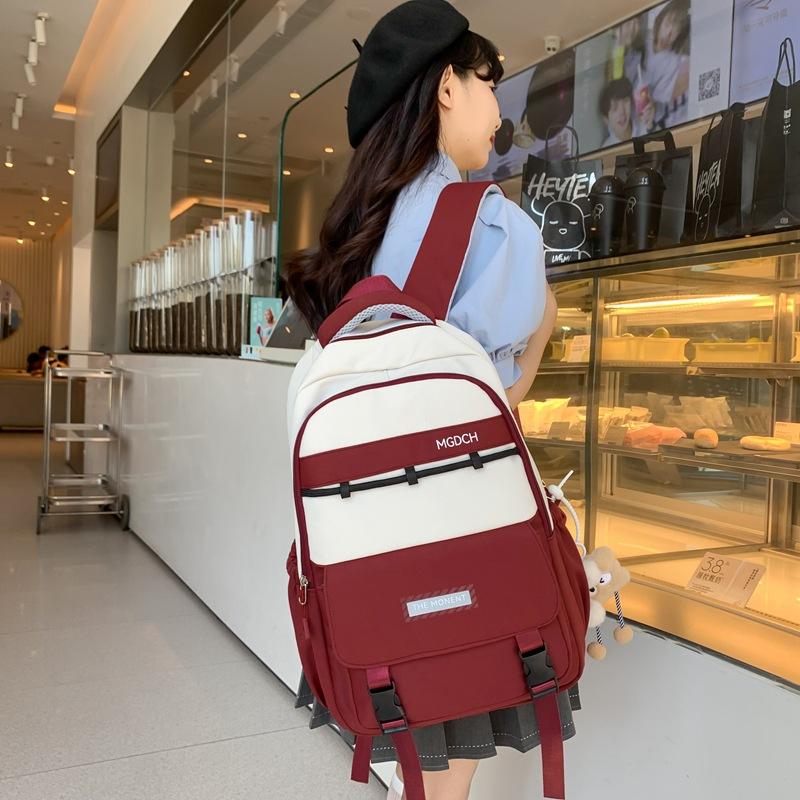 New Trend Simple Junior High School High School Large Capacity Student School Bag Versatile Commuter Backpack Travel Bag