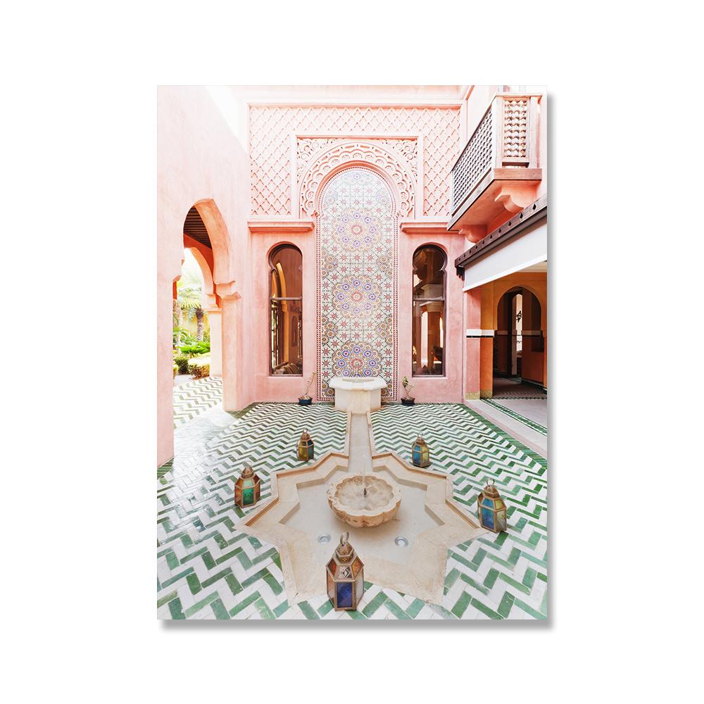 

Исламская архитектура, холст, картина, настенное искусство, марокканская арка, старая дверь, постер, мечеть Хасана II, принты, мусульманские декоративные картинки 21X30cm No Frame