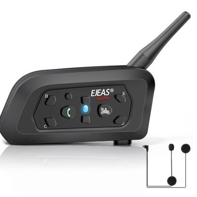 6riders Motorrad Bluetooth 1000M Maximale Sprechzeit 10 Stunden Kontinuierliches Motorrad-Headset Hart 1 Intercom, Walkie-Talkie, Reichweite, Sprechen, Wasserdicht,