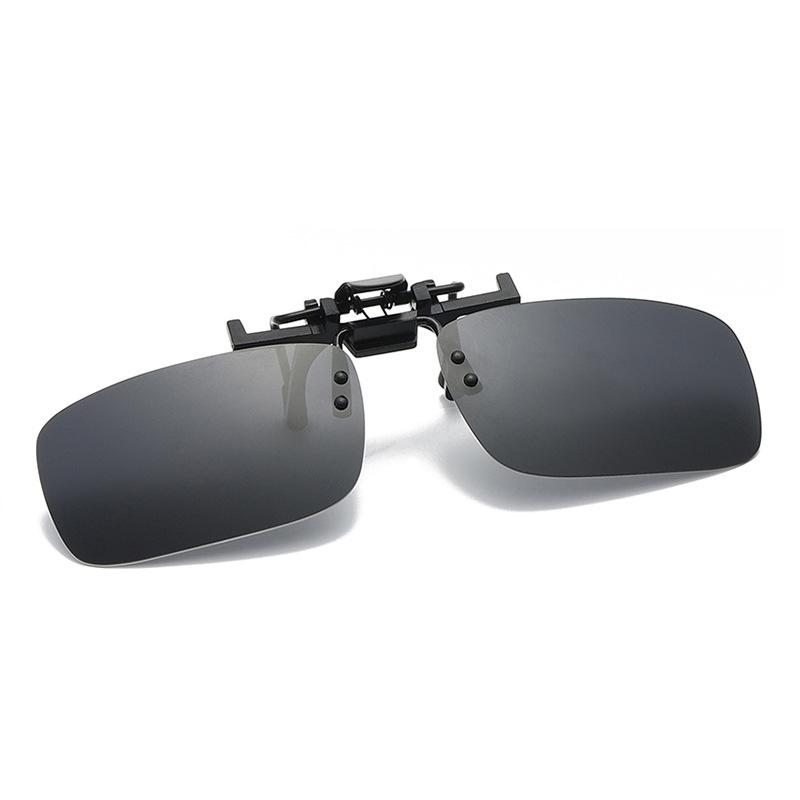 Polarized Clip on Flip Up Solbriller Menn Kvinner Nattsyn Gult objektiv Briller Kjøring Briller Fiske Skyggelegging Briller