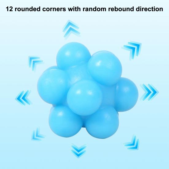 Hüpfender Katzenspielzeugball mit elastischem Rückprall TPR Multi-Winkel-Kauspielzeug für Alleinspiel & Zahnen Selbstunterhaltungsspielzeug für Kätzchen Erwachsene Katzen